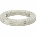 Bsc Preferred 316 Stainless Steel Wedge Lock Washer for 1-3/8 and M36 Screw Size 1.470 ID 2.170 OD 91812A822